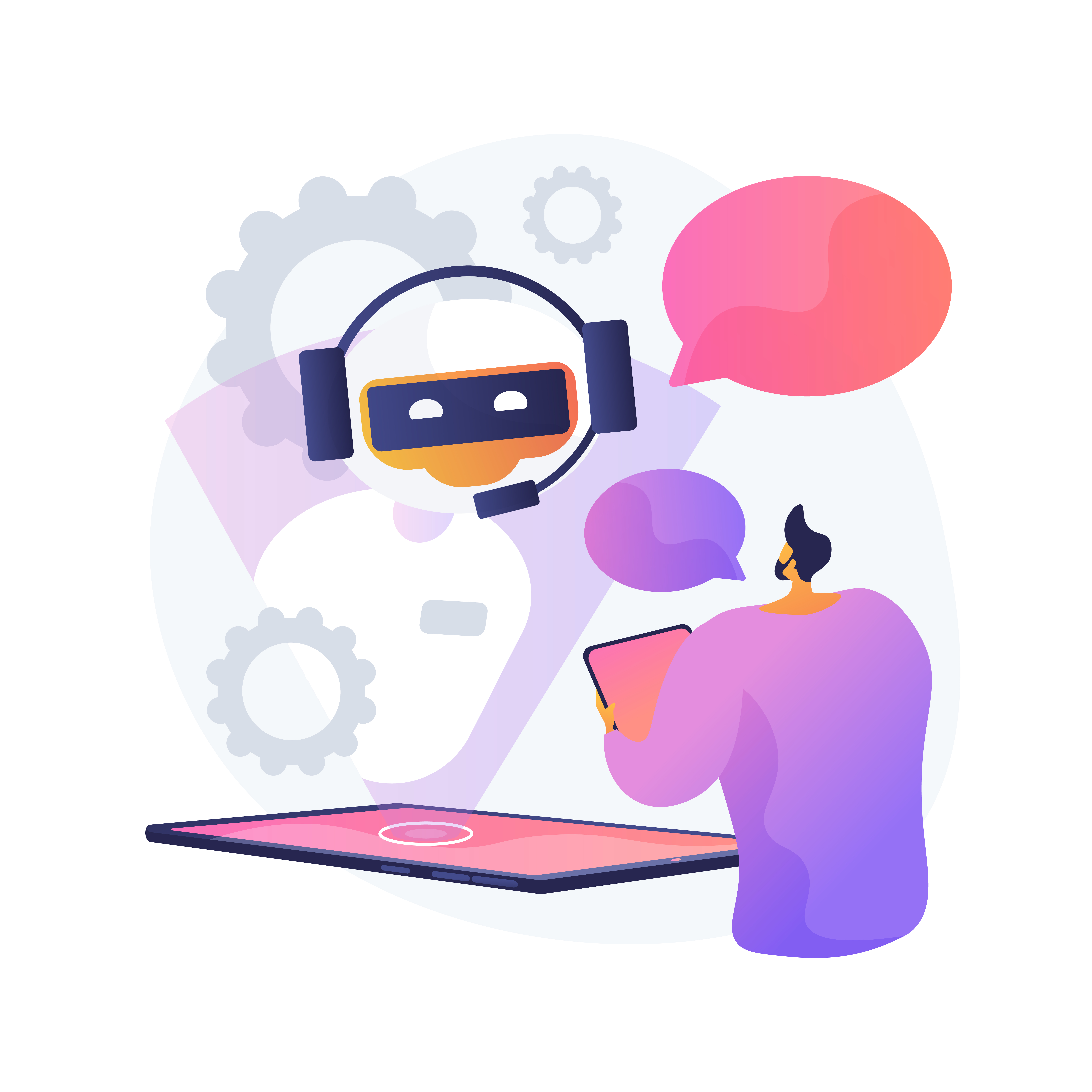 Customer Support bot illustration