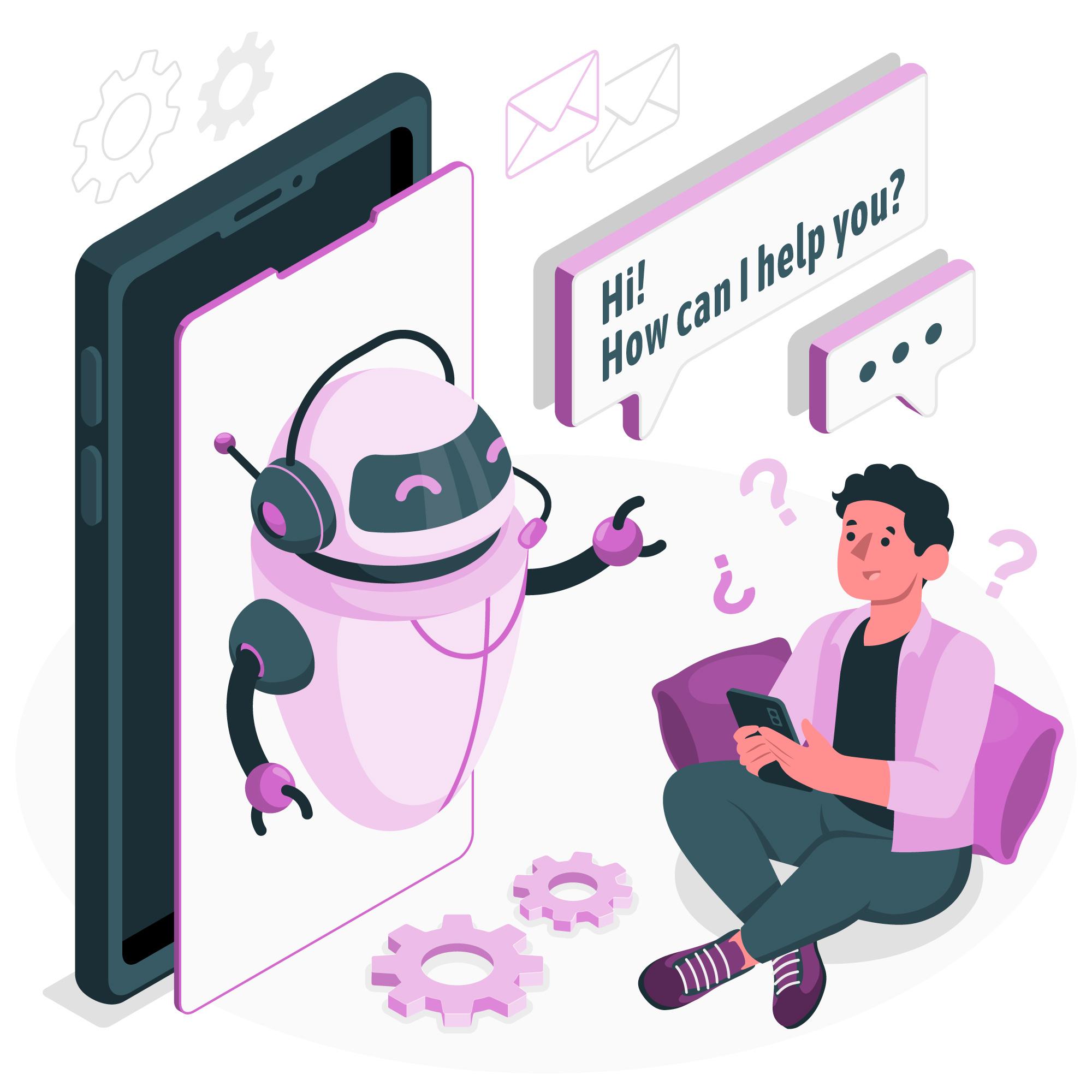 AI assistant bot illustration